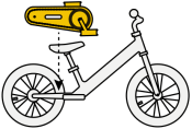 Illustration of Strider 14x balance-to-pedal learn-to-ride bike