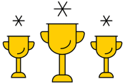 Illustration of trophies